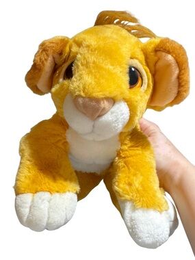 Vintage Disney Authentic 1993 Simba Plush Cub Toy 90s Floppy Soft Cute